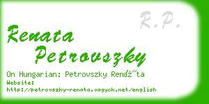 renata petrovszky business card